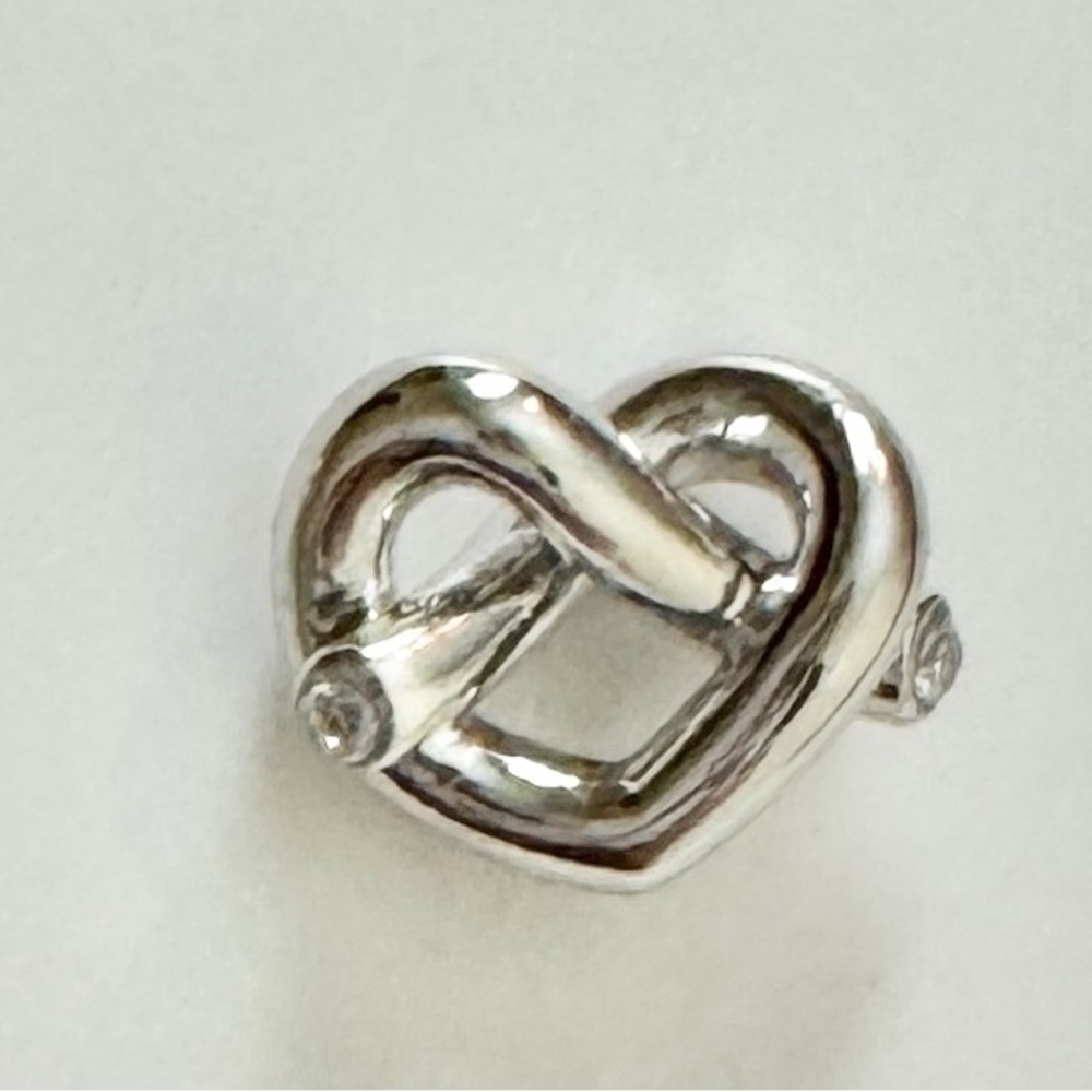 Kate Spade Love Me Knot Silver Color Crystal Accented Earrings NWT - Picture 3 of 4
